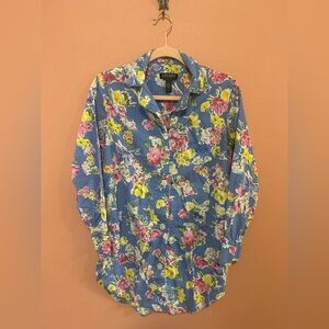 Ralph Lauren Blue Floral Nightgown